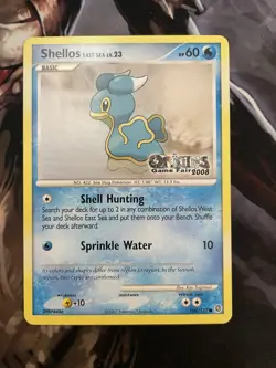 Pokemon 2008 Origins Game Fair Staff Stamped Shellos Promo Card - Image 1