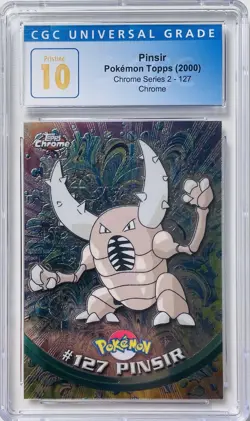 2000 Pokemon Topps Chrome Pinsir Series 2 #127 CGC 10 PRISTINE - Image 1