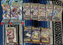 Pokemon TCG Booster Packs Lot of 11 Sealed/New 151 Prismatic Journey Surging - Image 1