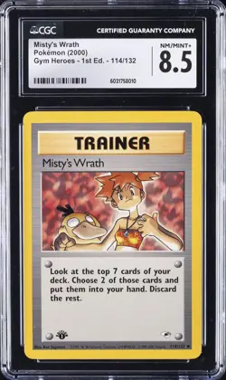 2000 POKEMON GYM HEROES - 1ST ED. #114/132 MISTY'S WRATH CGC 8.5 - Image 1
