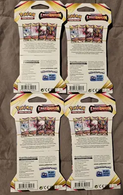 Pokemon Lost Origin Sleeved Booster Pack Art Set - 4 Packs NEW SEALED 820650850561 - Image 2