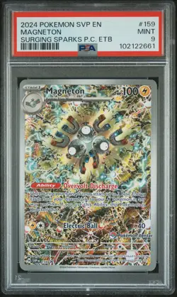 2024 POKEMON SVP EN-SV BLACK STAR PROMO #159 MAGNETON PSA 9 - Image 1