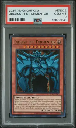 Obelisk the Tormentor Yugioh 2024 KC01-EN022 Ultra Rare PSA 10 - Image 1