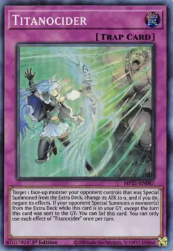 YuGiOh Titanocider MP21-EN087 Super Rare 1st Edition - Image 1