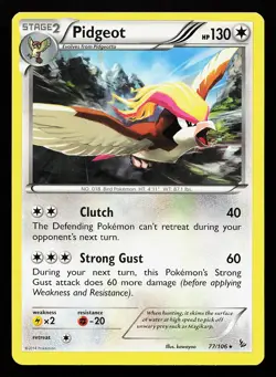 Pidgeot 77/106 Rare XY Flashfire Pokemon Card - Image 1