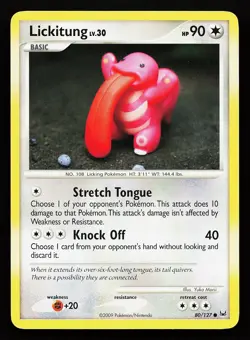 Lickitung 80/127 Common Platinum Pokemon Card - Image 1