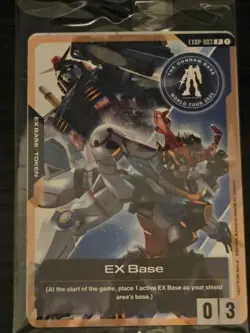 EX Base EXBP-003 Gundam World Tour 2025 Exclusive Promo TCG Card Game English - Image 1