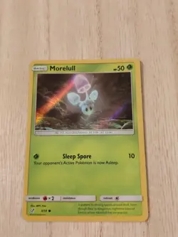 Morelull 3/18 Holo Detective Pikachu near Mint Pokemon Card tcg - Image 1