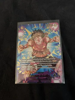 One Piece TCG Monkey .D. Luffy Alternative Art Card EB02-010 SP English - Image 2