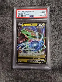 Pokemon Card - PSA10 GEM MT - Rayquaza V - Crown Zenith - 2023 - 100/159 - Image 1