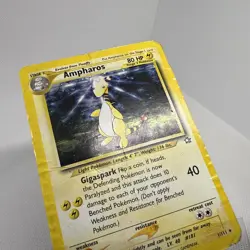Vintage Ampharos Pokemon Card Neo Genesis Set #1 Authentic WOTC HP Holo - Image 4