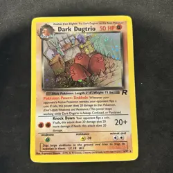 Pokemon Team Rocket Card 6/82 Dark Dugtrio UNLIMITED EDITION ~ SWIRL 🌀 - Image 1