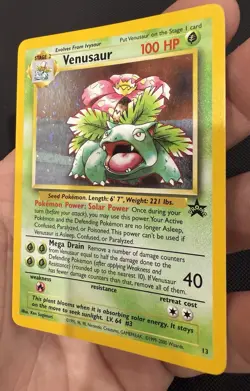 Pokemon TCG Venusaur Holo Card 13/53 WOTC Promo Vintage 1999 Black Star - Image 3