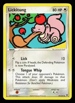 Lickitung 37/112 Uncommon EX FireRed & LeafGreen Pokemon Card - Image 1