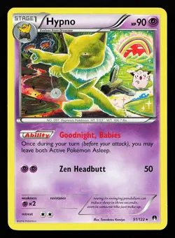 Hypno 51/122 Rare XY BREAKpoint Pokemon Card - Image 1