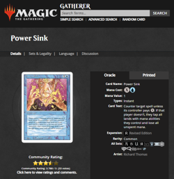 1994 MTG Magic the Gathering Revised Power Sink PSA 10 Gem Mint POP 16 - Image 4