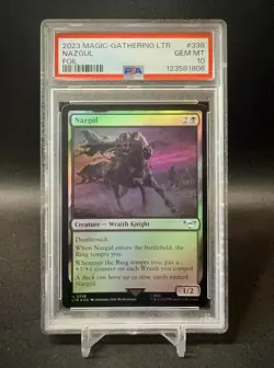 🌈 PSA 10 - Nazgul FOIL - MTG LOTR Lord of the Rings #338 - PRISTINE - Image 1