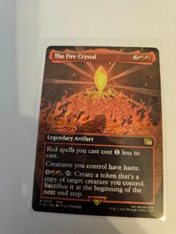 The Fire Crystal Borderless MTG FIN Nm/m - Image 1