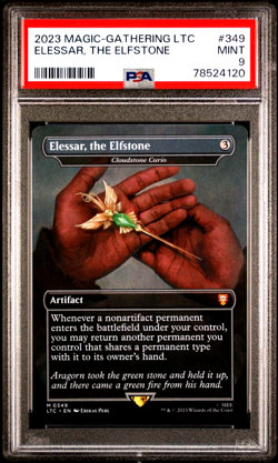2023 Magic the Gathering MTG LTC #349 Elessar, The Elfstone Mythic PSA 9 POP 3 - Image 1