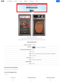 2023 Magic the Gathering MTG LTC #349 Elessar, The Elfstone Mythic PSA 9 POP 3 - Image 3