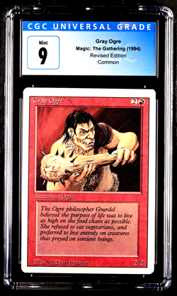 1994 MtG Magic the Gathering Revised Gray Ogre Red CGC 9 *Only 2 Graded Higher* - Image 1