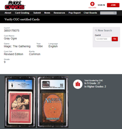 1994 MtG Magic the Gathering Revised Gray Ogre Red CGC 9 *Only 2 Graded Higher* - Image 3