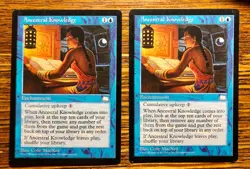 2 MTG Magic The Gathering Ancestral Knowledge Weatherlight Trading Cards NM - Image 1