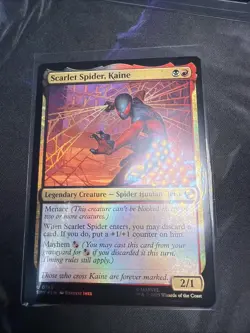NM Foil Scarlet Spider, Kaine, MTG, Marvel's Spider-Man, Magic, 143 - Image 1