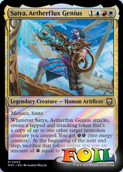 Satya Aetherflux Genius 003 MTG Commander M3C Mythic NP Foil - Image 1