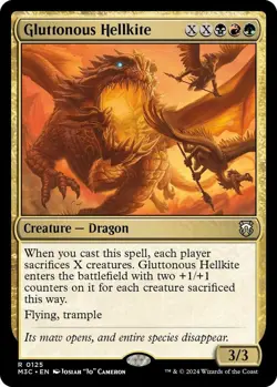 Gluttonous Hellkite 125 MTG Commander M3C Rare NP - Image 1