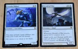 MTG 2x Rare Creature Leonin Shikari & Herald of War Cat & Angel - Image 1