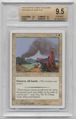 Graded Ravages of War BGS 9.5 GEM MINT Portal Three Kingdoms P3K MTG Magic Rare! - Image 1