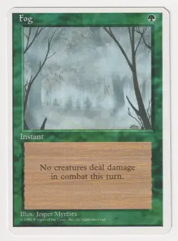 Miscut Fog LP 4th Edition MTG Magic Factory Error Misprint Alpha Cut Corners! - Image 1