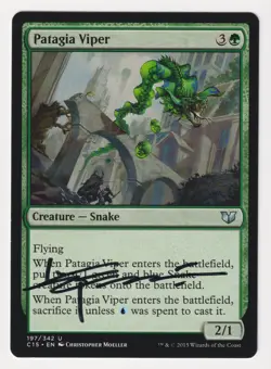 Signed Patagia Viper Proof LP Commander 2015 Artist Christopher Moeller MTG AP! - Image 1