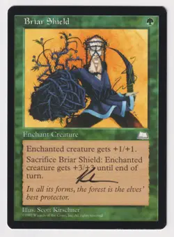 Signed Briar Shield Proof LP Weatherlight Artist Scott Kirschner MTG Magic AP! - Image 1