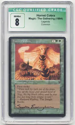 Graded Signed Hornet Cobra CGC 8 Legends Artist Sandra Everingham 1994 MTG Magic - Image 1