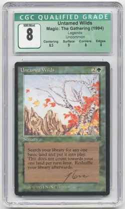 Graded Signed Untamed Wilds CGC 8 Q++ w/9 Legends English Artist NeNe Thomas MTG - Image 1