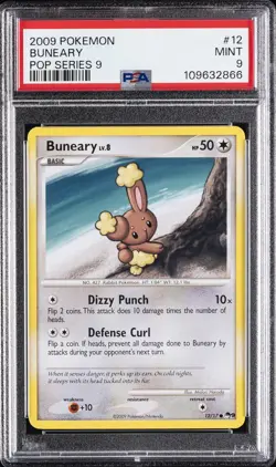 2009 POKEMON POP SER 9 #12 BUNEARY PSA 9 - Image 1