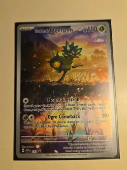 Pokemon TCG Teal Mask Ogerpon 123 Sv: Scarlet & Violet Promo Cards Holo NM - Image 1