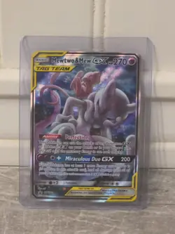 2019 Pokemon TCG SM Black Star Promo #SM191 Full Art Mewtwo & Mew GX - Image 2