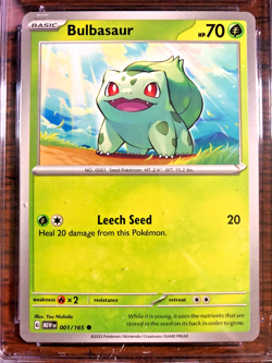 Bulbasaur Regular Common #001 - CGC GEM MINT 10 - Scarlet & Violet 151 - Pokemon - Image 2