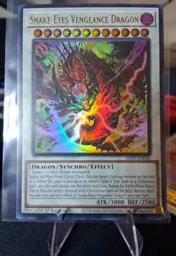 Yugioh Snake-Eyes Vengeance Dragon ALIN-EN040 Ultra Rare Near Mint - Image 1