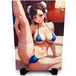 Street Fighter Chun-Li Sexy Bikini Anime Waifu Girl Lewd Goddess Story Art Card - Image 1