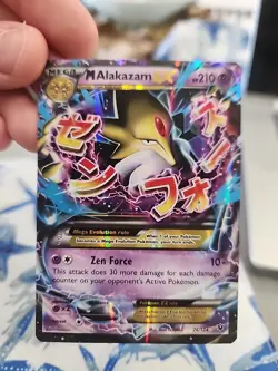 Pokemon TCG Mega-Alakazam-EX Fates Collide Holo Card 26/124 Rare - Image 1
