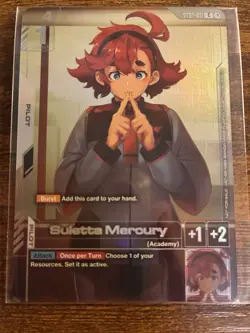Suletta Mercury Alternate Art Foil Gundam TCG Card ST01-011 - Image 1