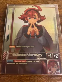 Suletta Mercury Alternate Art Foil Gundam TCG Card ST01-011 - Image 2