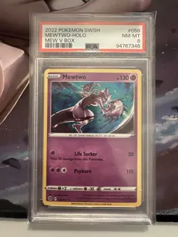 Mewtwo - (Cosmos Holo) 056 Miscellaneous Cards & Products Holo (Mew v box) Psa 8 - Image 1