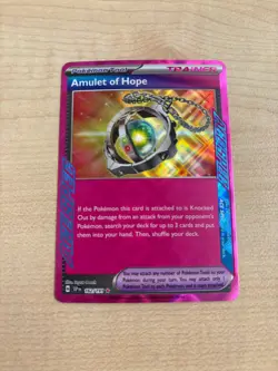 Pokemon Card Amulet Of Hope 162/191 Surging Sparks Ace Spec Holo NM - Image 1