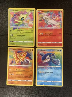 Pokemon Card TCG - Celebi 009/185 - Amazing Rare Holo Lot 4x Reshiram Kyogre Etc - Image 1