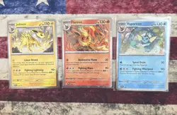 Prismatic Evolutions Poster Collection - Eeveelution Promo Cards Cosmo Holo - Image 1
